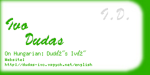 ivo dudas business card